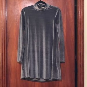 Silver velvet dress size Small